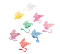 VANZACK Set 8 Pezzi Tappi Farfalla in Silicone per Cannucce 10 Mm, Copertura Antipolvere per Bicchieri e Bottiglie, Accessori Riutilizzabili per Feste e Uso Quotidiano