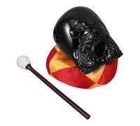 VANZACK Set Blocco Per Tempio e Pesce in Legno 5 Pollici Mazzuolo e Cuscino Per Canti Buddisti e Ambienti Zen