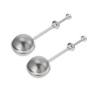 VANZACK Set da 2 Colini da Tè in Acciaio Resistente Retrattili Shaker per Polvere e Infusore per Spezie Filtro per Tè e Condimenti Adatto per Tisane Cacao e Cottura