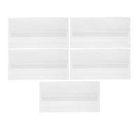 VANZACK Set da 5 Targhette per Scrivania in Acrilico Trasparente 120X60Mm Porta Numeri da Tavolo Multifunzione per Eventi e Matrimoni Cartelli Vuoti per Posti a Sedere Sicuri e