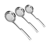 VANZACK Set di 3 Colini a Maglia Fine in Acciaio 304 per Cucina Setaccio per Farina e Filtro per Succhi Manico Antiscottatura Utensili per Filtraggio Olio e Alimenti