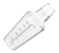 VANZACK Shaker Trasparente per Cocktail e Tè al Latte con Misurini Graduati Agitatore Portatile per Bar e Mix Bevande Professionale