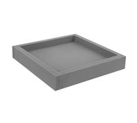 VANZACK Sottovaso per Piante Quadrato, Vassoio di Drenaggio per Vasi di Fiori da Interno, Plastica Stabile Grigio 18 Cm, Piatto Raccogli Gocce per Bonsai e Fioriere, Protezione Superfici