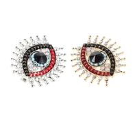 VANZACK Spilla Strass Occhio Malvagio Turco 2 Pezzi Spilla Vintage da Bavero e Clip per Sciarpe e Cardigan Gioielli Portafortuna Donna per Abbigliamento Casual e Regali