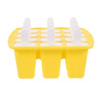 VANZACK Stampo in Silicone per Gelato Fai da Te 12 Scomparti, Set Impilabile Giallo per Bar e Hotel, per Stagione Calda e Amanti del Gelato