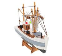 VANZACK Statuetta di Barca a Vela in Legno Massello Decorativa Miniatura Marina per Mensole e Centrotavola Decorazione per Ufficio e Feste a Tema Oceano