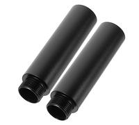 VANZACK Supporto Microfono Estensibile in Metallo Nero, Tubo Di Prolunga Per Asta Microfonica 5/8", Set Da 2 Pezzi, Compatibile Bracci a Giraffa e Supporti Antiurto Per Uso Professionale in Studio