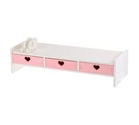 VANZACK Supporto Monitor Rialzo Schermo Ergonomico per Ufficio e Studio Organizer Scrivania Salvaspazio per Tastiera e Laptop Base Porta Monitor Rosa e Bianco