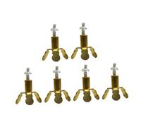 VANZACK Supporto per Stoppino Lampada in Rame, Porta Candela a Tre Gambe 3 Cm x 2,7 Cm, Set da 6 Pezzi, Accessorio Decorativo per Casa e Sala Buddista