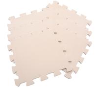 VANZACK Tappetini da Gioco in Schiuma 6 Pezzi Beige ad Incastro, Tappetino per Gattonare e Palestra Domestica, Protezione Pavimento Morbida e Portatile per Cameretta