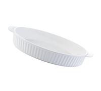 VANZACK Teglia da Forno a Forma Ellittica in Ceramica Resistente Alte Temperature Casseruola Profonda per Formaggi e Verdure Antiaderente e Facile da Pulire per Forno e Microonde