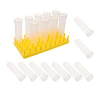 VANZACK Tubi Floreali in Plastica da 55ml con Supporto e Tappi, Design Leggero e Portatile, per Rose Singole e Fiori Freschi Durante Celebrazioni Festive o Uffici