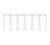 VANZACK Tubo di Protezione Trasparente per Monete 32mm, Set da 6 Tubi in Plastica Coperchio Sigillato, Porta Monete per Collezionisti, Conservazione Salvaspazio per Collezioni e Piccoli