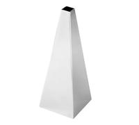 VANZACK Vaso da Tavolo in Acciaio Antiruggine Forma di Piramide Decorazione Contemporanea per Interni Centro Tavola Elegante per Casa e Ufficio Argento Lucido