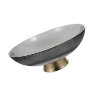 VANZACK Vassoio Alto per Frutta in Vetro Trasparente Base Stabile, Fruttiera da Tavolo Elegante per Casa, Ristorante e Buffet, Piatto Espositivo per Snack e Frutta Secca