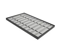 VANZACK Vassoio per Orologi 10 Scomparti in Mdf e Flanella Rivestimento in Pelle Sintetica, Organizer Elegante e Rettangolare per Esposizione e Conservazione Comoda degli Orologi