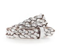 Vanzetti Braided Women's Belt W95 Silver Metallic