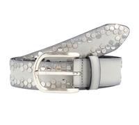 Vanzetti Cintura con borchie in pelle 95 cm grigio