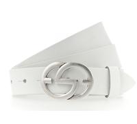 Vanzetti Full Leather Buckel Belt W100 White