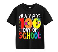 vaolkwsacz 100th Day of School Celebration for Girls and Boys Kids T-Shirt Fun Colorful Numbers Best Friends T Shirt für zwei Mädchen, Nero , 3-4 Jahre