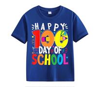 vaolkwsacz 100th Day of School Celebration for Girls and Boys Kids T-Shirt Fun Colorful Numbers Best Friends T Shirt für zwei Mädchen, Blu scuro, 2-3 Jahre