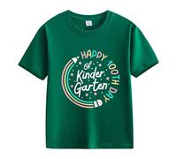 vaolkwsacz 100th Day of School Celebration for Girls and Boys Kids T-Shirt Fun Colorful Numbers Girls Shirts 146, verde, 3-4 Jahre