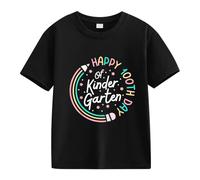 vaolkwsacz 100th Day of School Celebration for Girls and Boys Kids T-Shirt Fun Colorful Numbers Girls Shirts 146, Nero , 12-13 Jahre