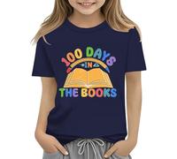 vaolkwsacz 100th Day of School Celebration for Girls and Boys Kids T-Shirt Fun Colorful Numbers Toy Red T Shirt 152, Blu marino, 12-13 Jahre