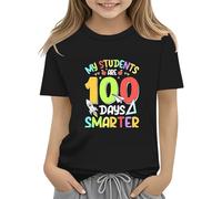 vaolkwsacz 100th Day of School Celebration for Girls and Boys Kids T Shirts Fun Colorful Numbers Toy Maglietta a maniche lunghe, Nero , 3-4 Jahre