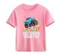 vaolkwsacz 100th Day of School Celebration for Girls and Boys Kids T Shirts Fun Colorful Numbers Toy Blusa Turchese Girl, Colore: rosa., 2-3 Jahre