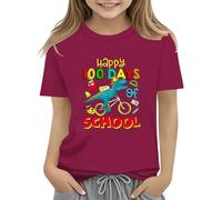 vaolkwsacz 100th Day of School Celebration for Girls and Boys Kids T Shirts Fun Colorful Numbers Toy Truck Leggings Pizzo, Rosso anguria., 2-3 Jahre