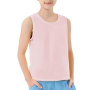 vaolkwsacz Gilet Maglia Sottile Bambino Ragazza Elastico Fondo Candy Colore Ghiaccio Sense Ragazze Biancheria Intima Camicia E Pantaloni Ragazzo, Colore: rosa., 3-4 Jahre