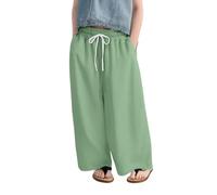 vaolkwsacz Pantaloni alla moda, carini e intagliati per il tempo libero per ragazze, con stampa, comodi, freschi, traspiranti, da calcio, Verde menta, 4-5 Jahre