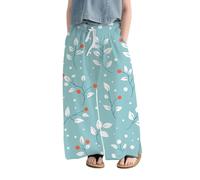 vaolkwsacz Pantaloni alla moda, carini e intagliati per il tempo libero per ragazze, stampa comoda, fresca, traspiranti, leggings per bambine 80, Verde menta, 6-7 Jahre