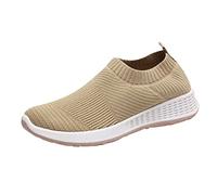 vaolkwsacz Scarpe da ginnastica da donna, colore bianco, traspiranti, estive, scarpe da ginnastica Hollow Out, scarpe da tennis, da jogging, per il tempo libero, scarpe piatte per piedi nudi, grandi