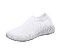 vaolkwsacz Scarpe da ginnastica da donna, colore bianco, traspiranti, estive, scarpe da ginnastica Hollow Out, scarpe da tennis, da jogging, per il tempo libero, scarpe piatte per piedi nudi, grandi