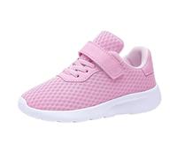 vaolkwsacz Scarpe sportive traspiranti per bambini, scarpe da ginnastica unisex per bambini, antiscivolo, per il tempo libero, per il fitness, in rete con , scarpe da corsa leggere, Colore: rosa., 34