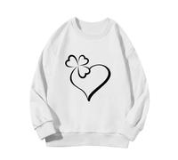 vaolkwsacz Spring and Autumn New Fashionable Cute Print Comfortable Version of The Girls Print, Felpa per ragazzi e ragazze, bianco, 3-4 Jahre