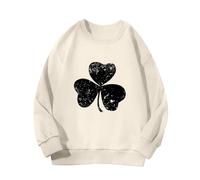 vaolkwsacz Spring and Autumn New Fashionable Cute Print Comfortable Version of The Girls Print - Felpa a maniche lunghe, beige., 6-7 Jahre