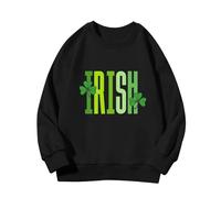 vaolkwsacz Spring and Autumn New Fashionable Cute Print Comfortable Version of The Girls Print Sweatshirt Baby N, Nero , 8-9 Jahre
