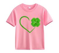 vaolkwsacz Spring and Autumn New Fashionable Cute Print Comfortable Version of The Girls Printed T Shirt Real Girls Equitation Shirt, Colore: rosa., 8-9 Jahre