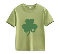 vaolkwsacz Spring and Autumn New Fashionable Cute Print Comfortable Version of The Girls Printed T Shirt First Boy, verde, 10-11Years