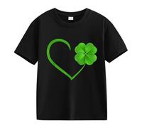 vaolkwsacz Spring and Autumn New Fashionable Cute Print Comfortable Version of The Girls Printed T Shirt Real Girls Equitation Shirt, Nero , 12-13 Jahre