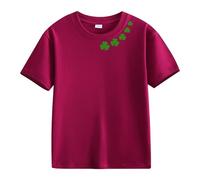 vaolkwsacz Spring and Autumn New Fashionable Cute Print Comfortable Version of The Girls Printed T Shirt Girls Shirt Plus product, Colore: rosso, 4-5 Jahre