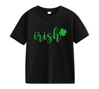 vaolkwsacz Spring and Autumn New Fashionable Cute Print Comfortable Version of The Girls Printed T Shirt Blusa da donna, Nero , 10-11Years