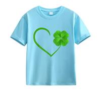 vaolkwsacz Spring and Autumn New Fashionable Cute Print Comfortable Version of The Girls Printed T Shirt Real Girls Equitation Shirt, Celeste., 8-9 Jahre