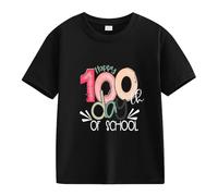 vaolkwsacz Spring and Autumn New Fashionable Cute Print Comfortable Version of The Girls Printed T Shirt Alien Shirt Girl, Nero , 6-7 Jahre
