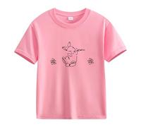 vaolkwsacz Spring and Autumn New Fashionable Cute Print Comfortable Version of The Girls Printed T Shirt manica lunga S Ragazza, Colore: rosa., 4-5 Jahre
