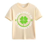 vaolkwsacz Spring and Autumn New Fashionable Cute Print Comfortable Version of The Girls Printed T Shirt Batik Shirt Kids, beige., 2-3 Jahre