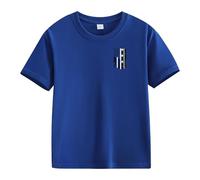 vaolkwsacz Spring and Autumn New Fashionable Cute Print Comfortable Version of The Girls Stampato T Shirt Regalo Primo Ragazzo, Blu scuro, 6-7 Jahre